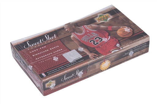 2003-04 Upper Deck "Sweet Shot" Basketball Trading Cards Sealed Box (12 Packs) – Possible LeBron James Rookie Cards!